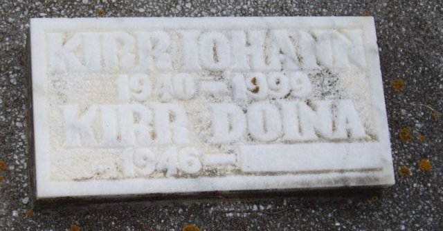 Kirr Johann 1940-1999 Grabstein